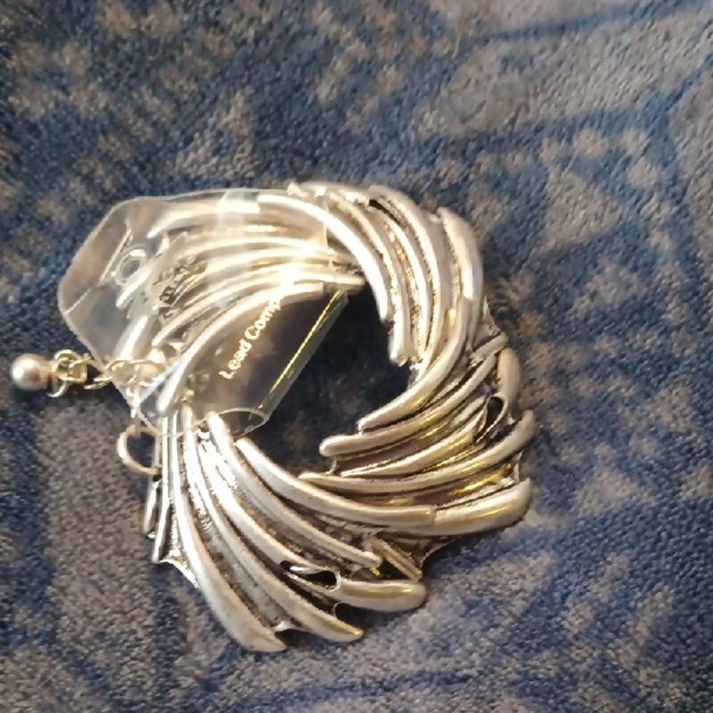 Silver Leaf Design Earrings